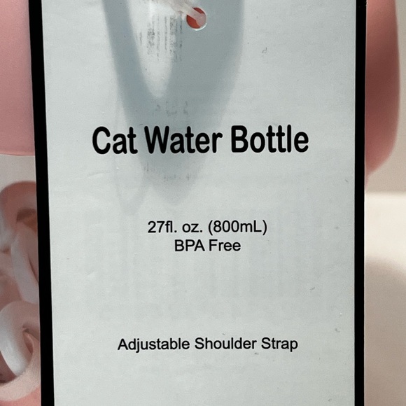 Cute Pink Water Bottle with Cat Design - Picture 8 of 13